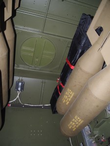 Picture 4 - View of the top of the bomb bay of a B-25 where Minneapolis mechanics installed 225 gallon fuel tank.