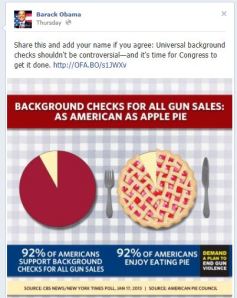 Barak Obama Facebook post on March 28th, 2013